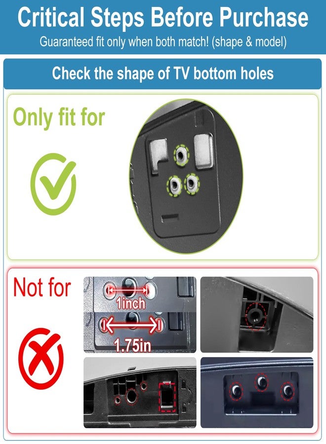Maozhren TV Stand for LG TV Legs, Only for LG 75" 82" 86" TV Models We Listed, for 75UM6970PUB 75UK6500 75UK6570 75UM7570 75UN6955 75UN7370 82UM7570 82UM8070 82UN8570 86UK6500 86UK6570 86UM8070 with Screws - Image 2